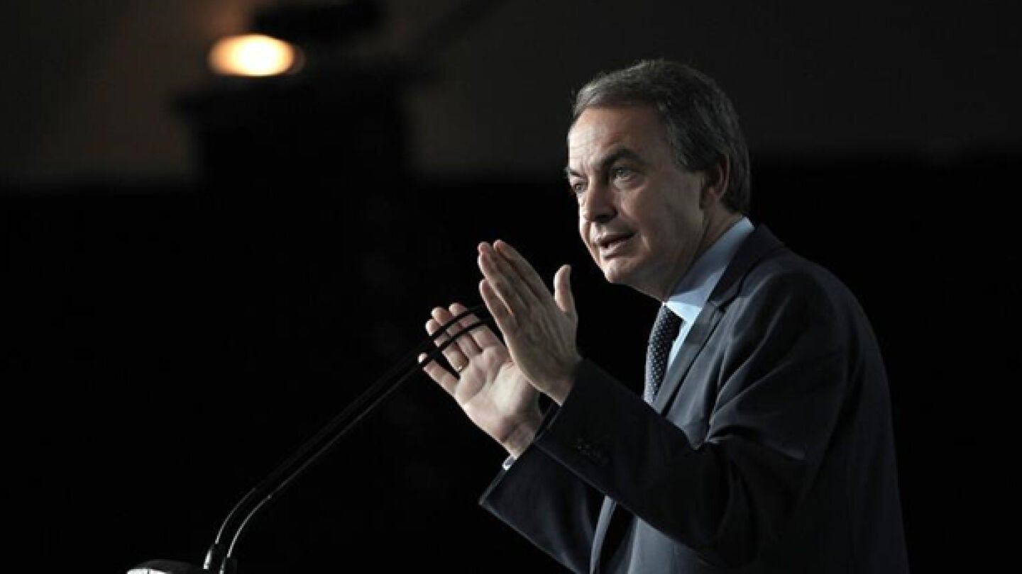Jos&eacute; Luis Rodr&iacute;guez Zapatero pronunciando un discurso