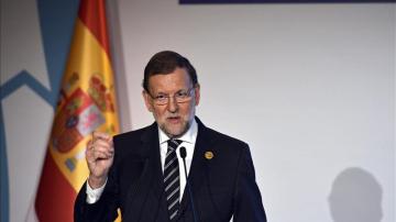 Mariano Rajoy durante una rueda de prensa