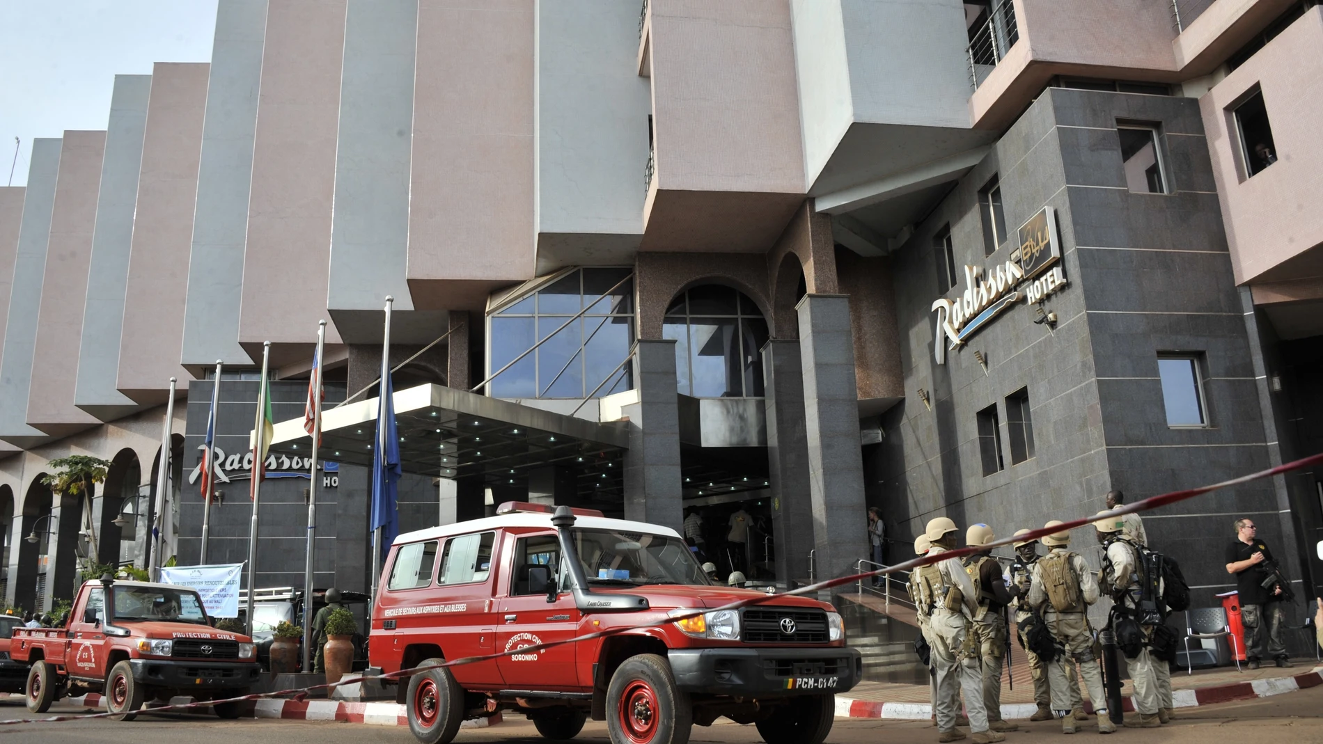 Hotel de Mali en el que se ha producido el ataque