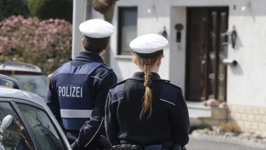 Dos agentes de la policía alemana Dos agentes de la policía alemana en una foto de archivo