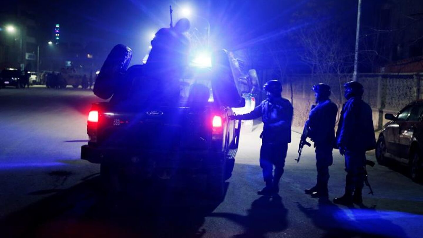Miembros de las fuerzas de seguridad de Afganist&aacute;n en Kabul