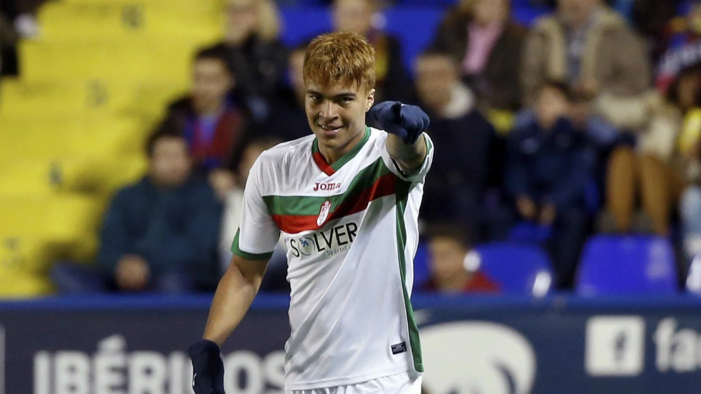 Peñaranda celebra un gol Peñaranda celebra un gol