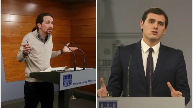 Pablo Iglesias y Albert Rivera