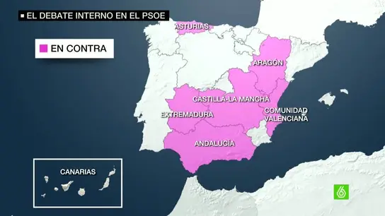 Las federaciones que quieren mantener la fecha del congreso del PSOE Las federaciones que quieren mantener la fecha del congreso del PSOE