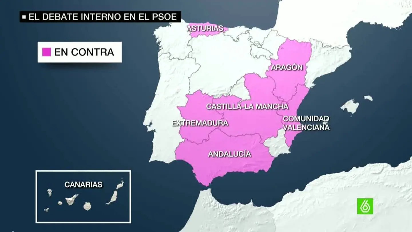 Las federaciones que quieren mantener la fecha del congreso del PSOE Las federaciones que quieren mantener la fecha del congreso del PSOE