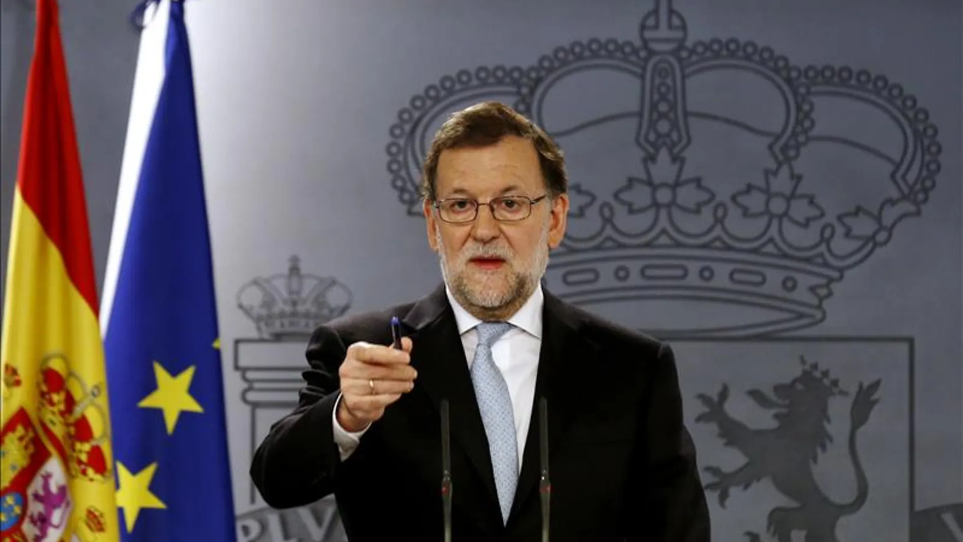 Rajoy, durante la rueda de prensa del Consejo de Ministros