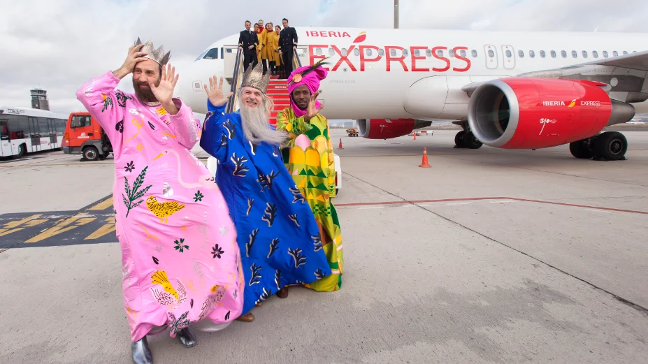 Los Reyes Magos en la Terminal 4