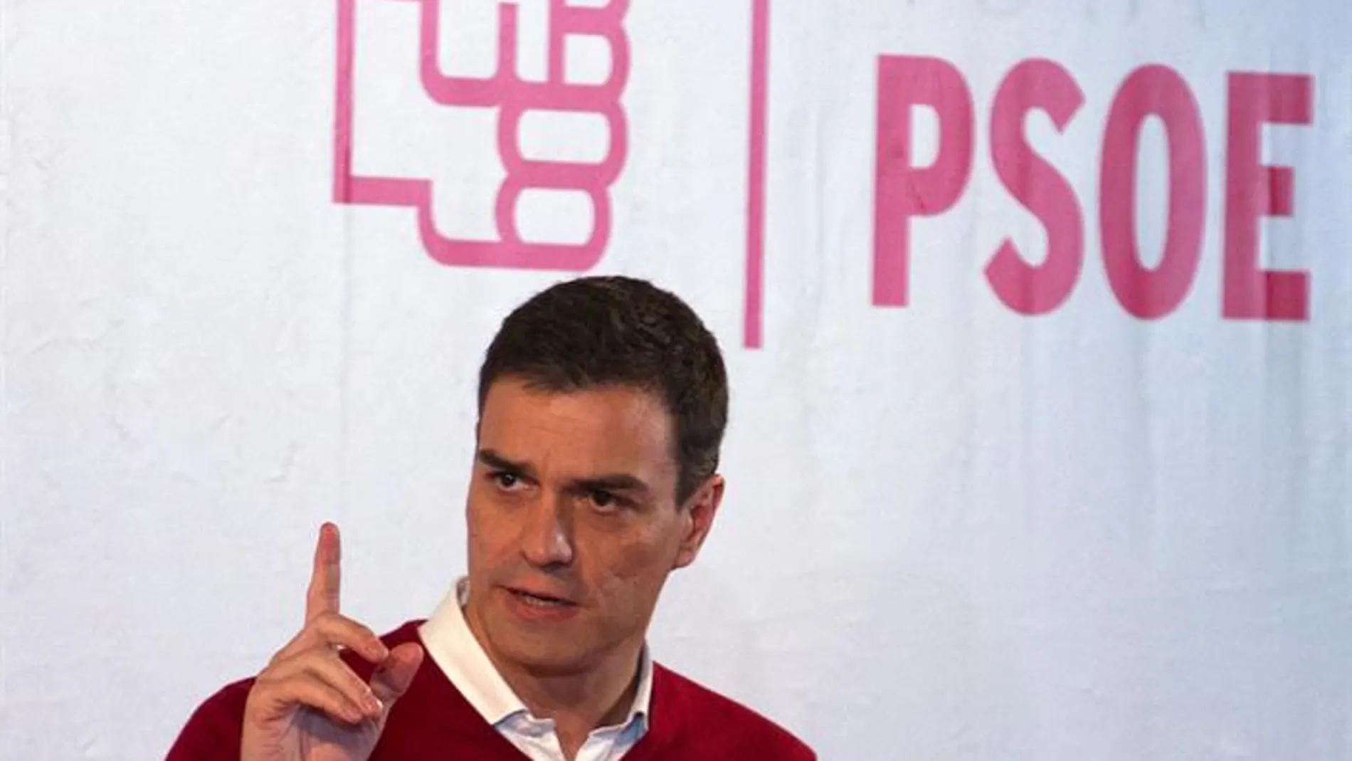 Pedro Sánchez, durante un acto del PSOE