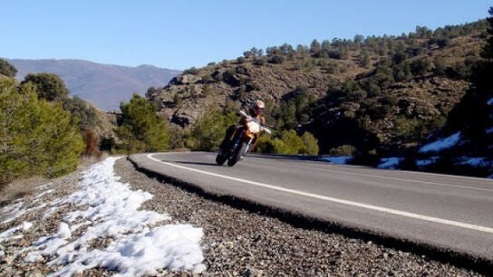 Motorista en invierno 
