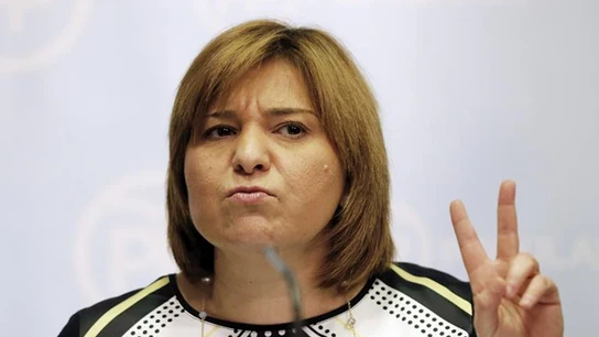 Isabel Bonig durante su rueda de prensa Isabel Bonig durante su rueda de prensa