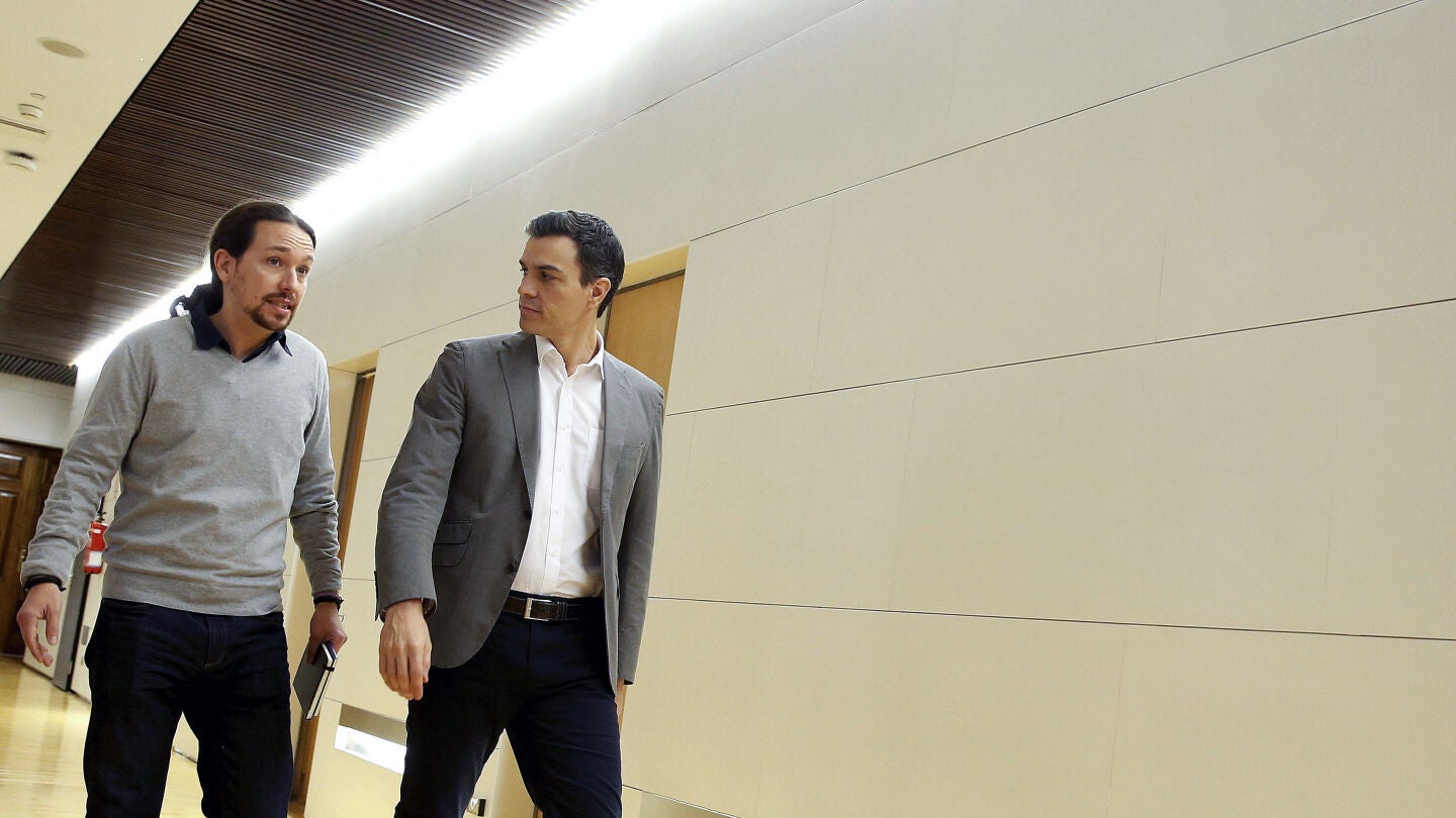 Pablo Iglesias y Pedro S&aacute;nchez