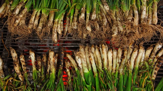 Calçots a la brasa Calçots a la brasa