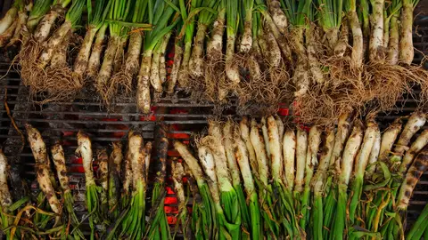 Calçots a la brasa Calçots a la brasa