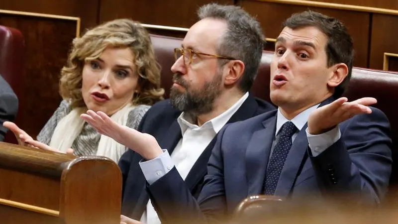 Albert Rivera, durante la sesión de investidura