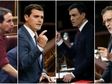 Iglesias, Rivera, Sánchez y Rajoy, en el Congreso Iglesias, Rivera, Sánchez y Rajoy, en el Congreso