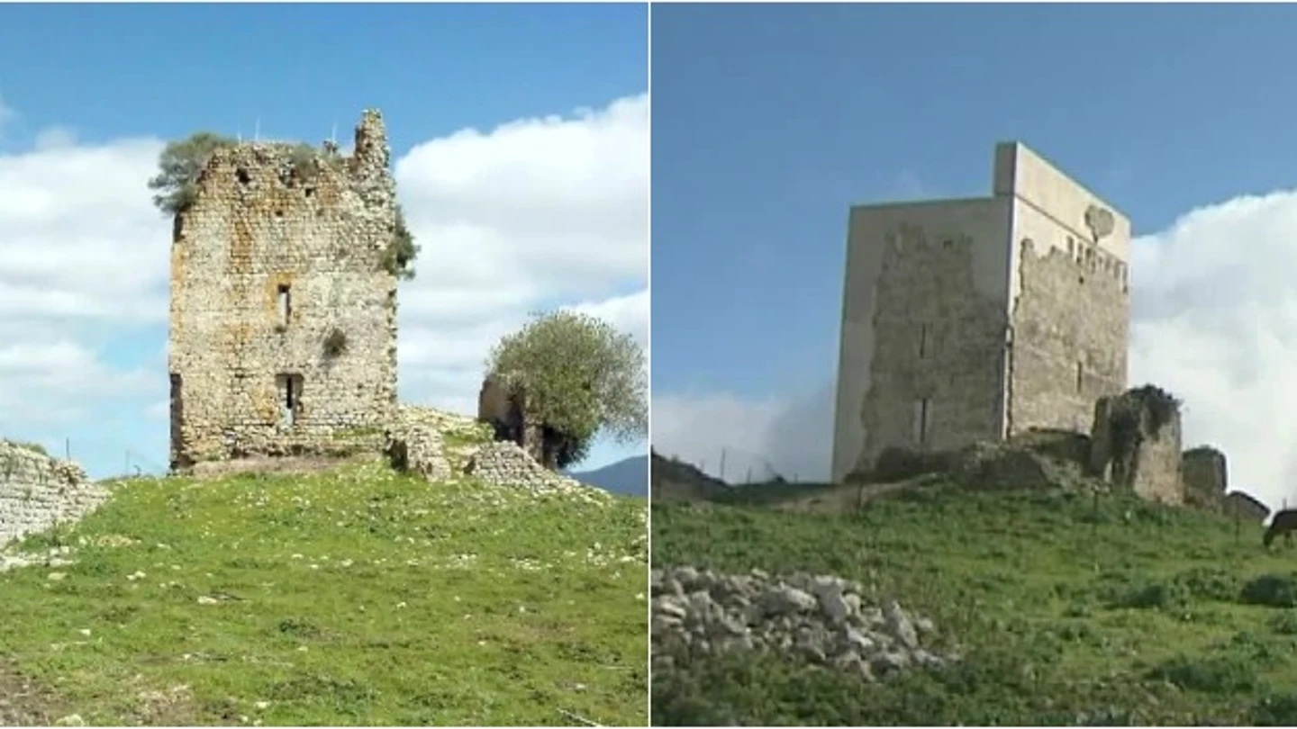 Antes y después del castillo de Matrera Antes y después del castillo de Matrera