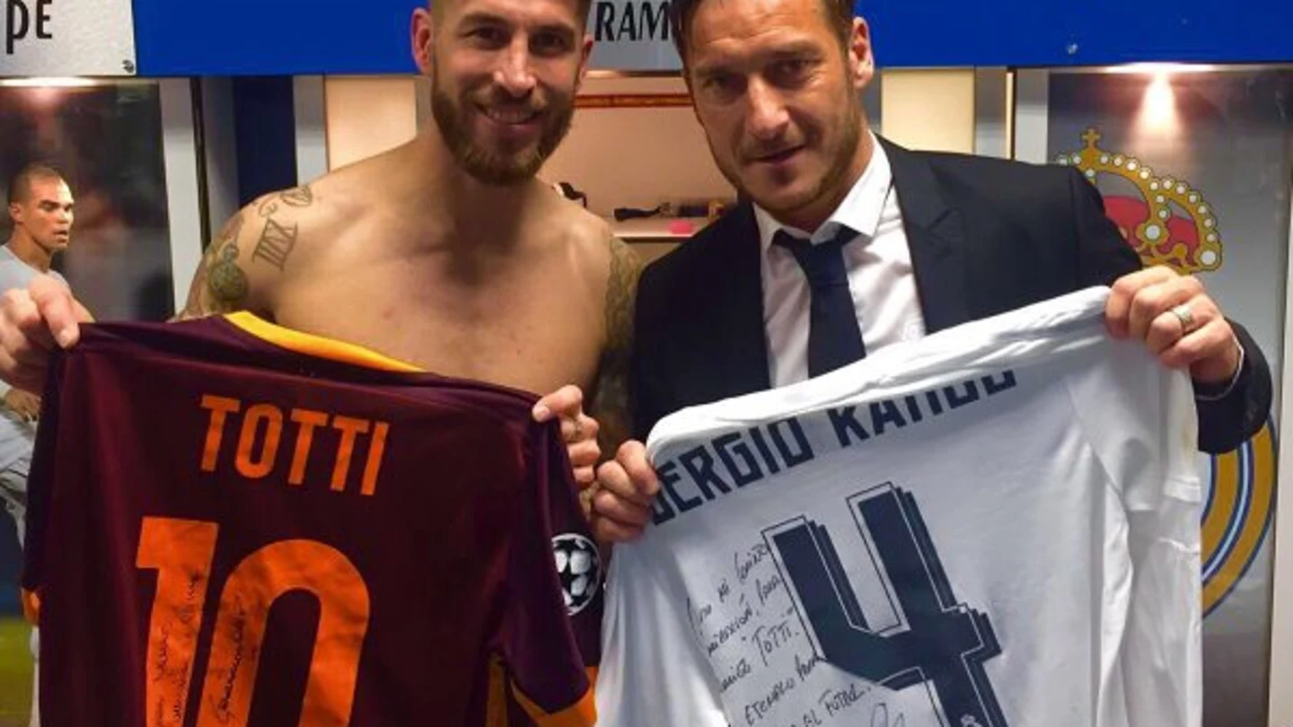 Sergio Ramos y Totti Sergio Ramos y Totti