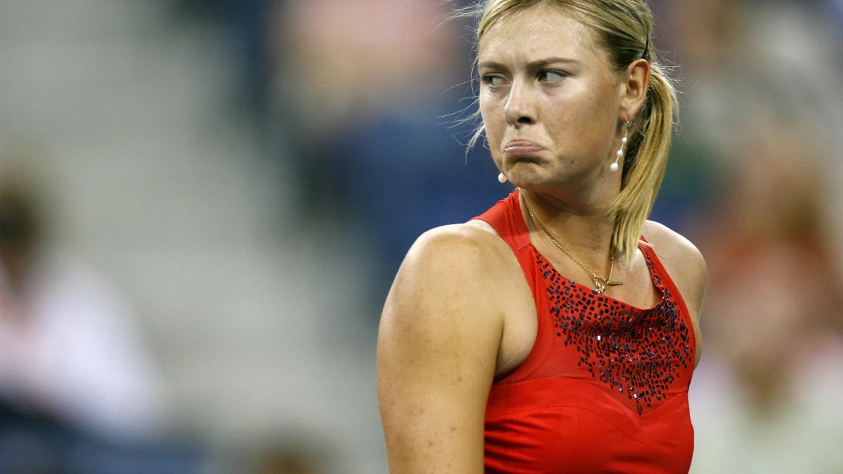 Maria Sharapova gesticula durante un partido Maria Sharapova gesticula durante un partido