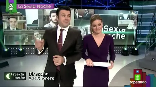 Iñaki López y Andrea Ropero, en laSexta Noche Iñaki López y Andrea Ropero, en laSexta Noche