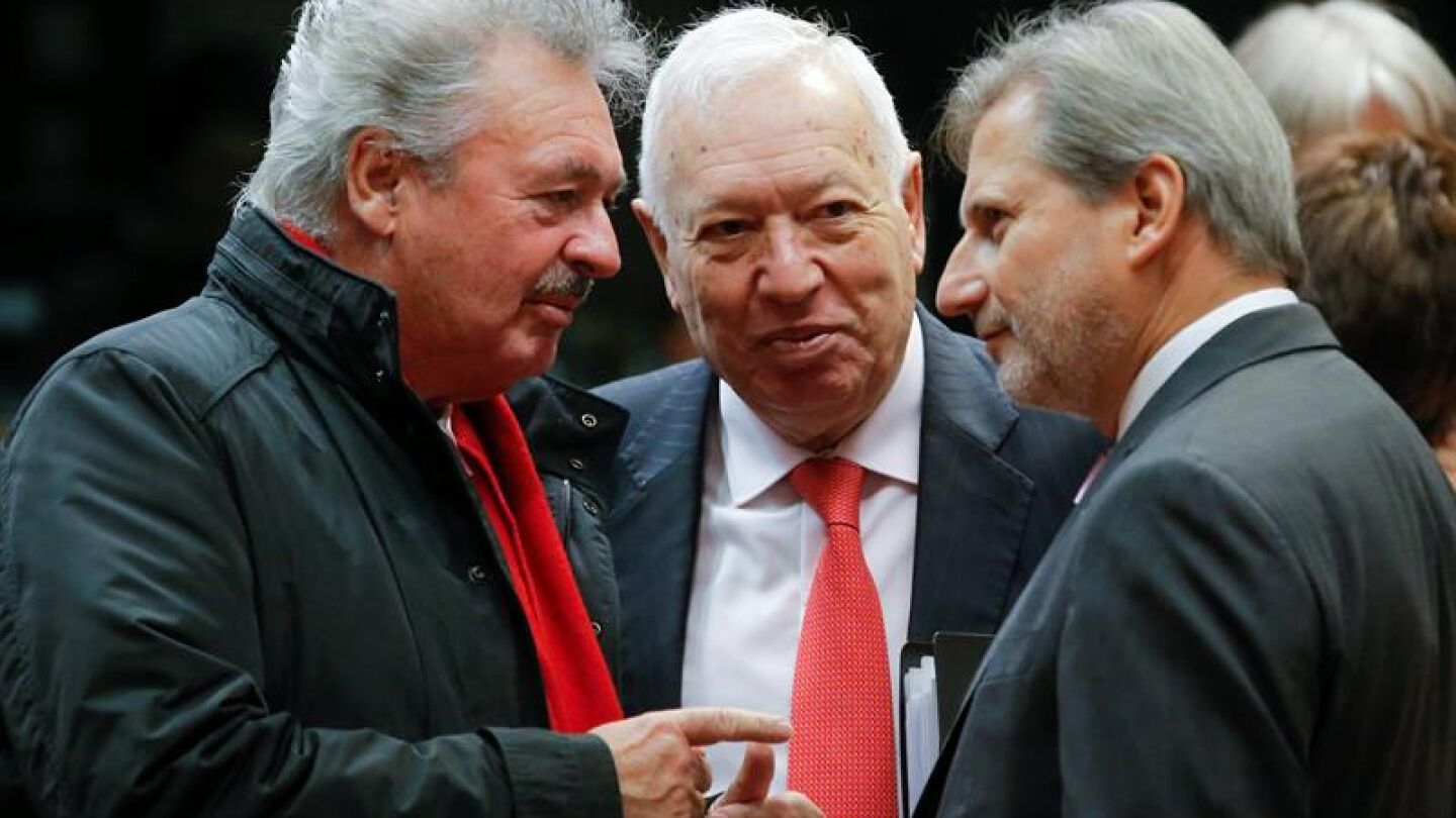 Jos&eacute; Manuel Garc&iacute;a-Margallo, ministro de Exteriores, con hom&oacute;logos de la UE