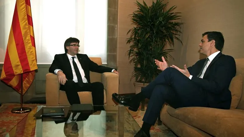 Carles Puigdemont y Pedro Sánchez