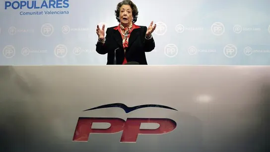 Rita Barberá durante la rueda de prensa Rita Barberá durante la rueda de prensa