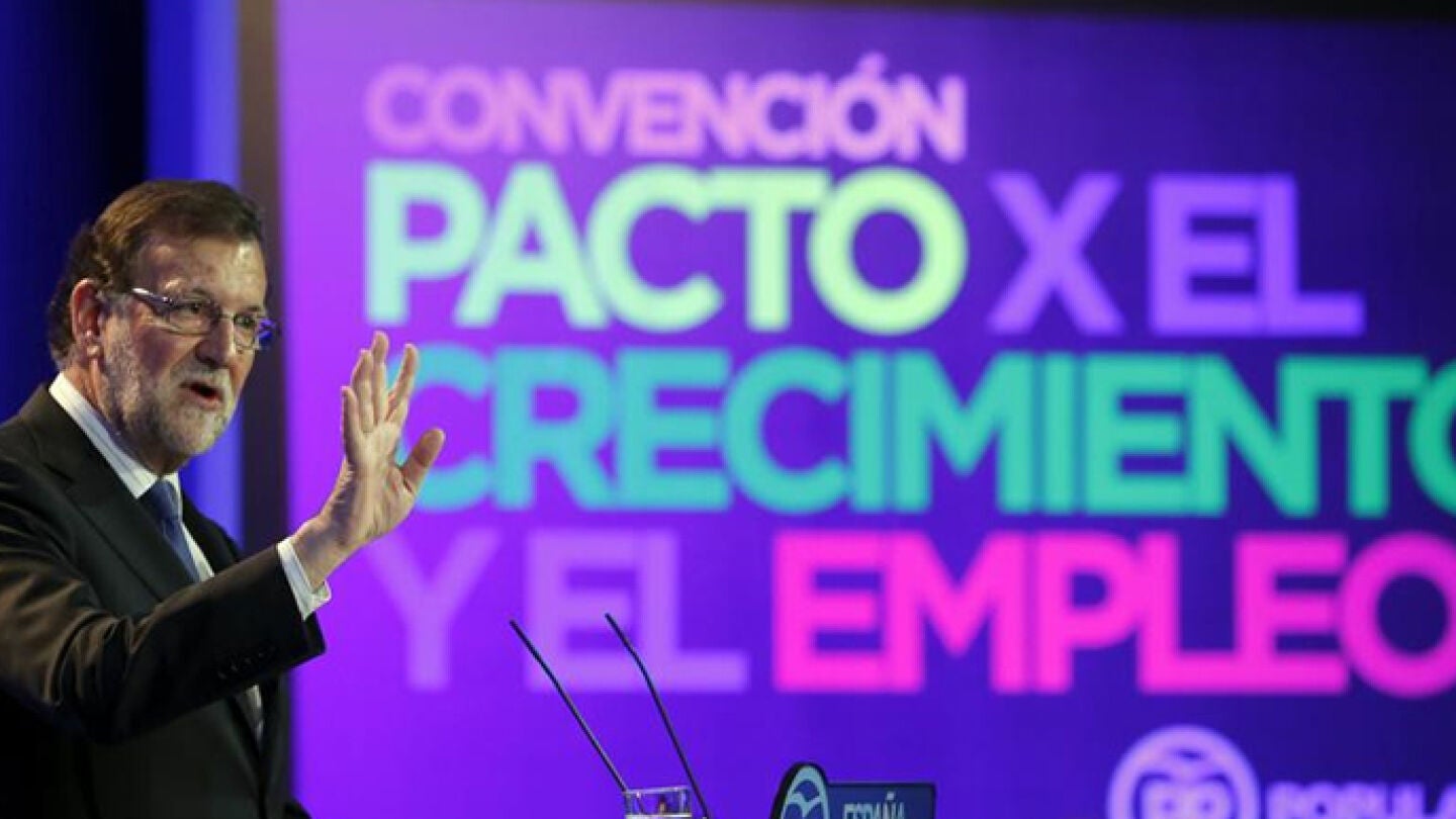 Rajoy habla en una convenci&oacute;n del Partido Popular