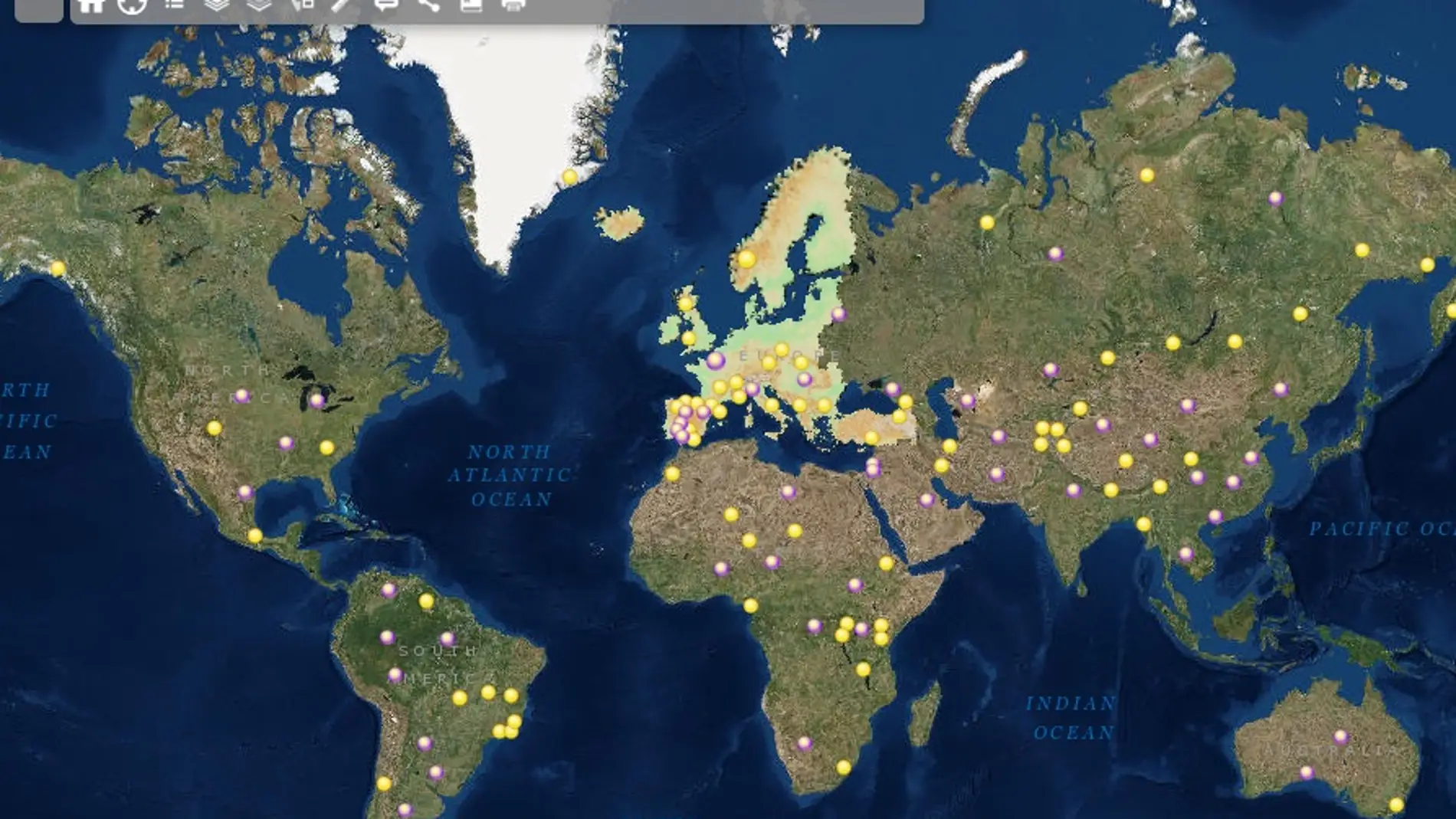 Imagen del Atlas Digital sobre el reliev