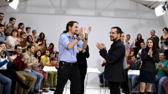 Pablo Iglesias y Sergio Pacual en una imagen de archivo