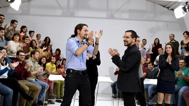 Pablo Iglesias y Sergio Pacual en una imagen de archivo