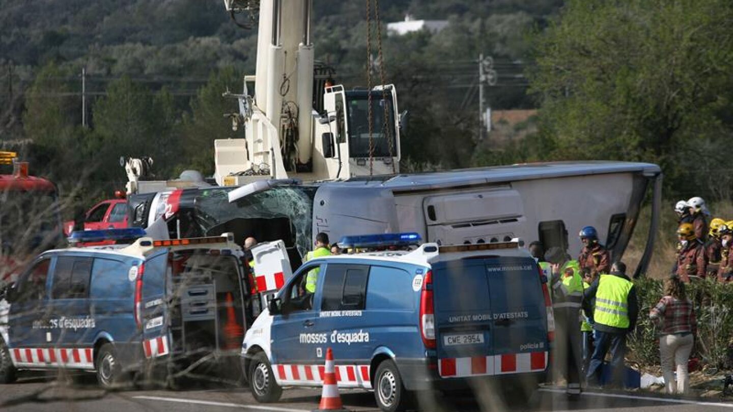 Accidente de autob&uacute;s en Tarragona