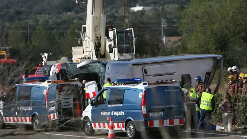 Accidente de autobús en Tarragona