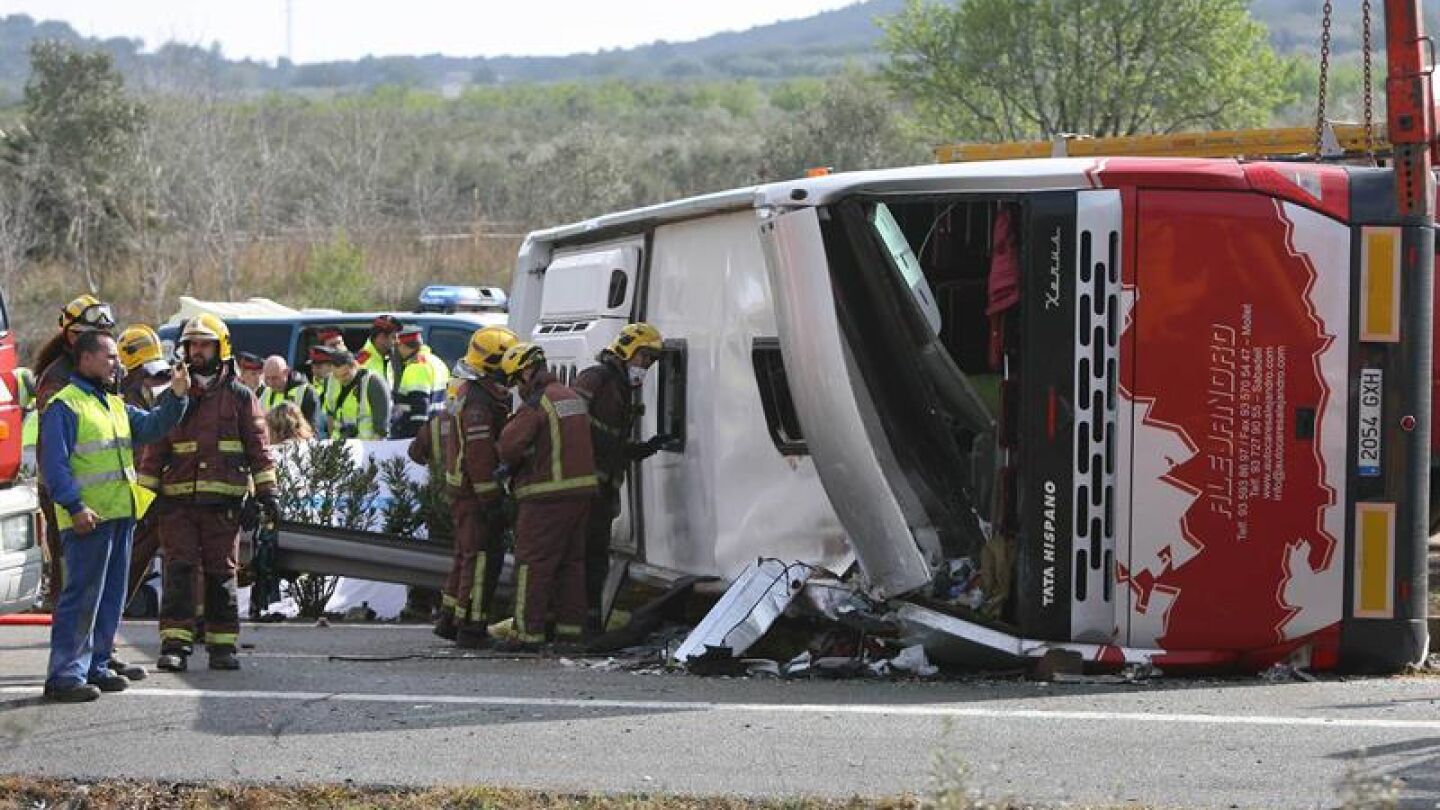 Accidente de autob&uacute;s en Tarragona