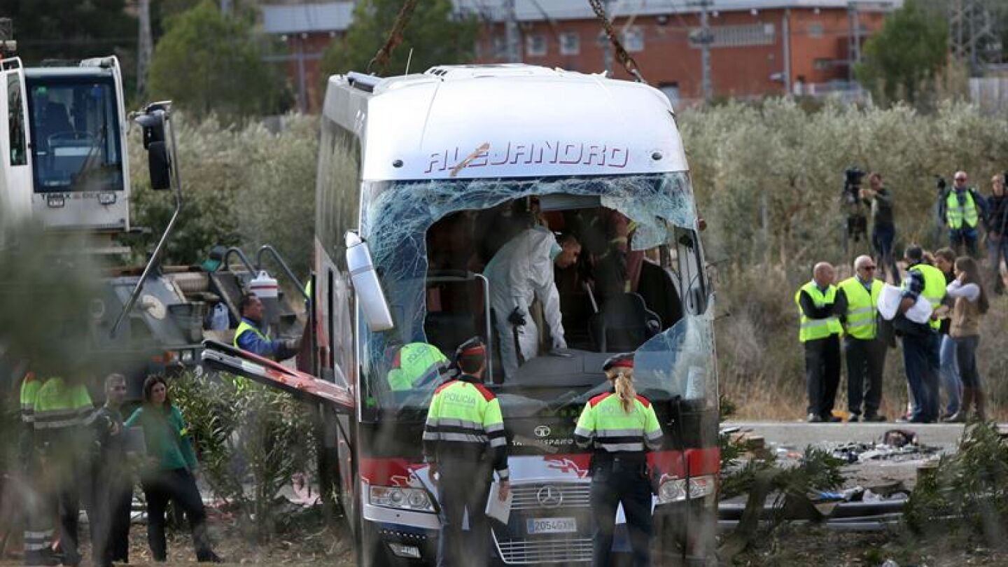 Accidente de autob&uacute;s en Tarragona