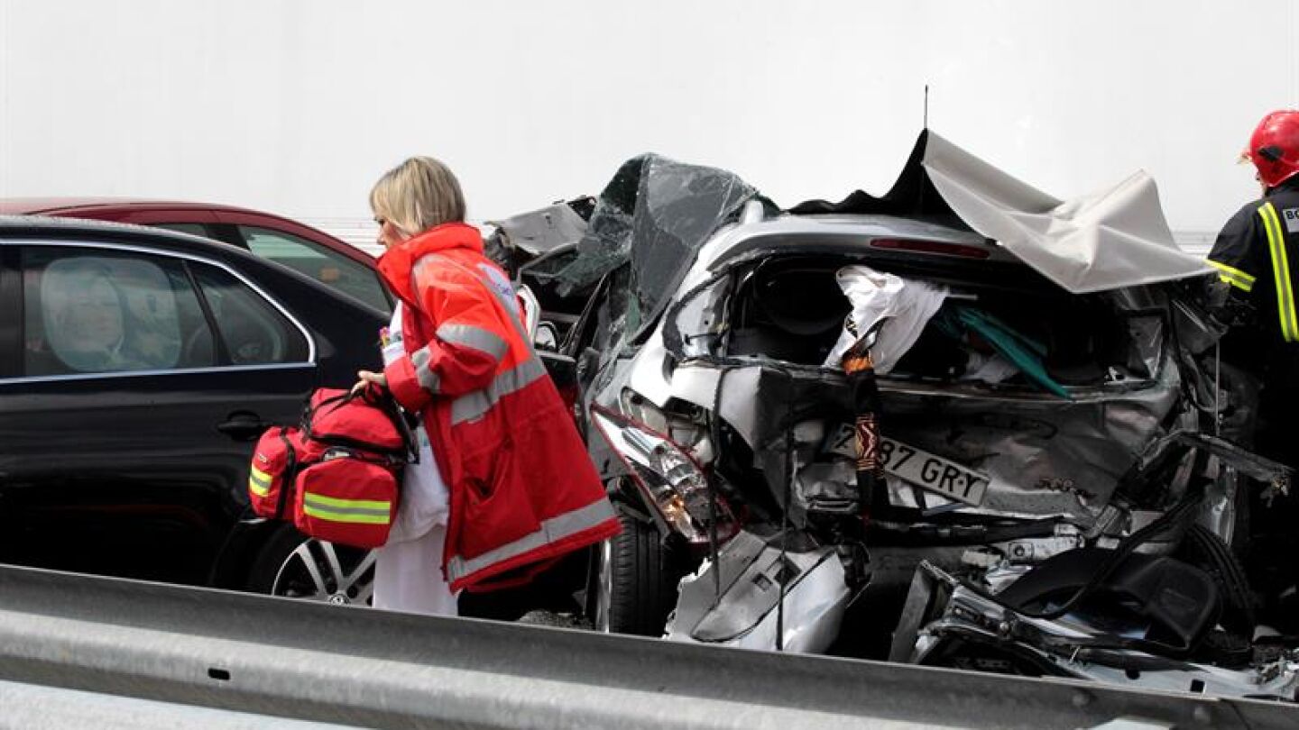 Accidente m&uacute;ltiple en Salamanca