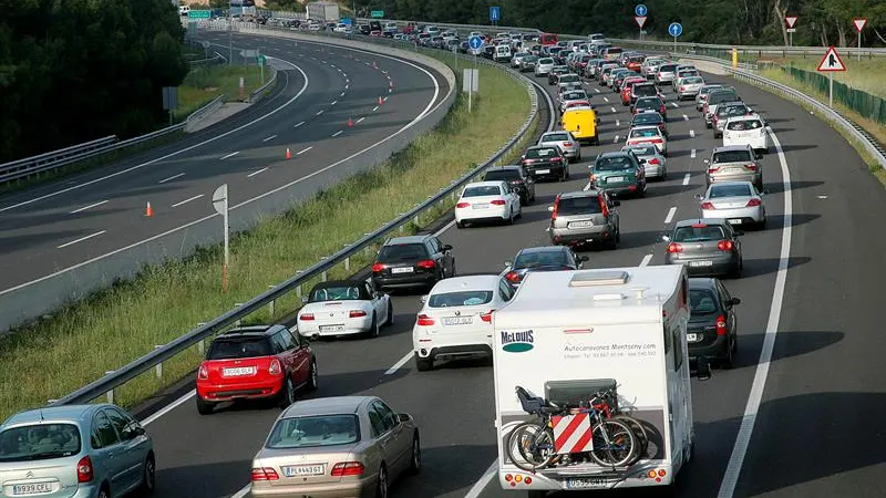 Coches en un atasco