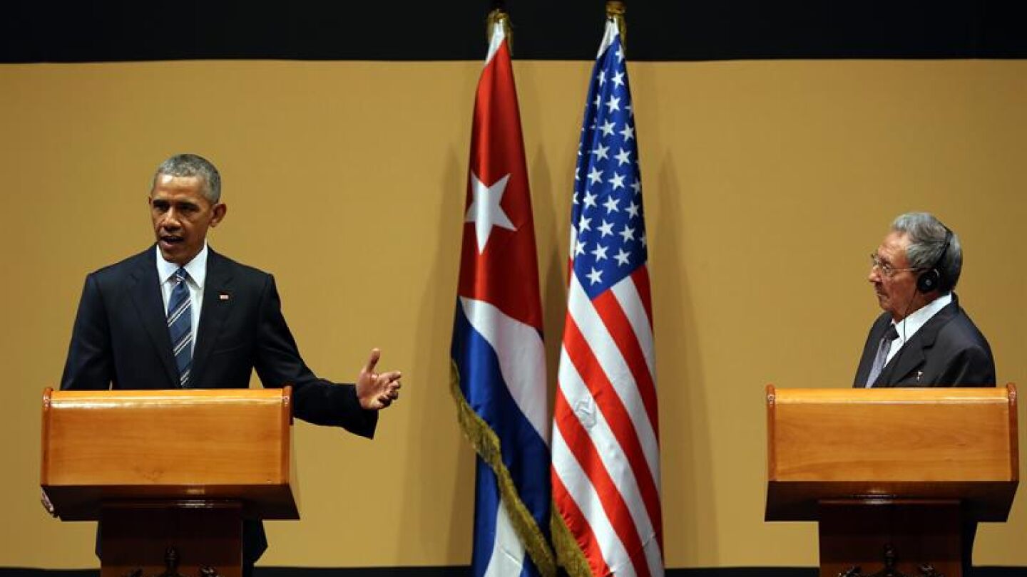 El presidente de Cuba, Ra&uacute;l Castro, y el presidente de EEUU, Barack Obama