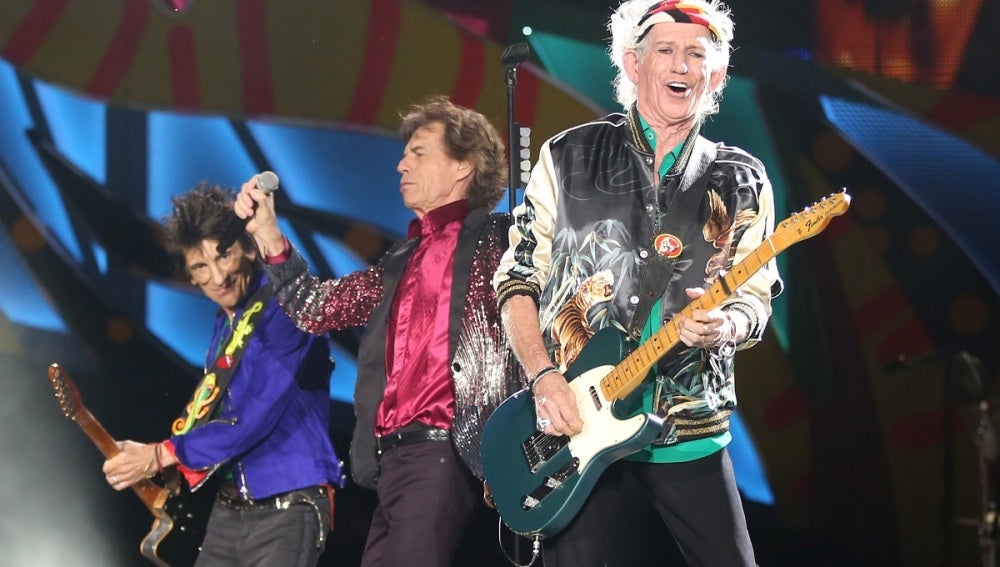 Los Rolling Stones durante su concierto en Cuba
