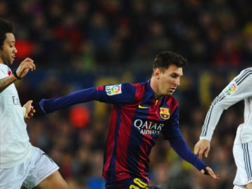Messi, Marcelo y Cristiano durante un encuentro