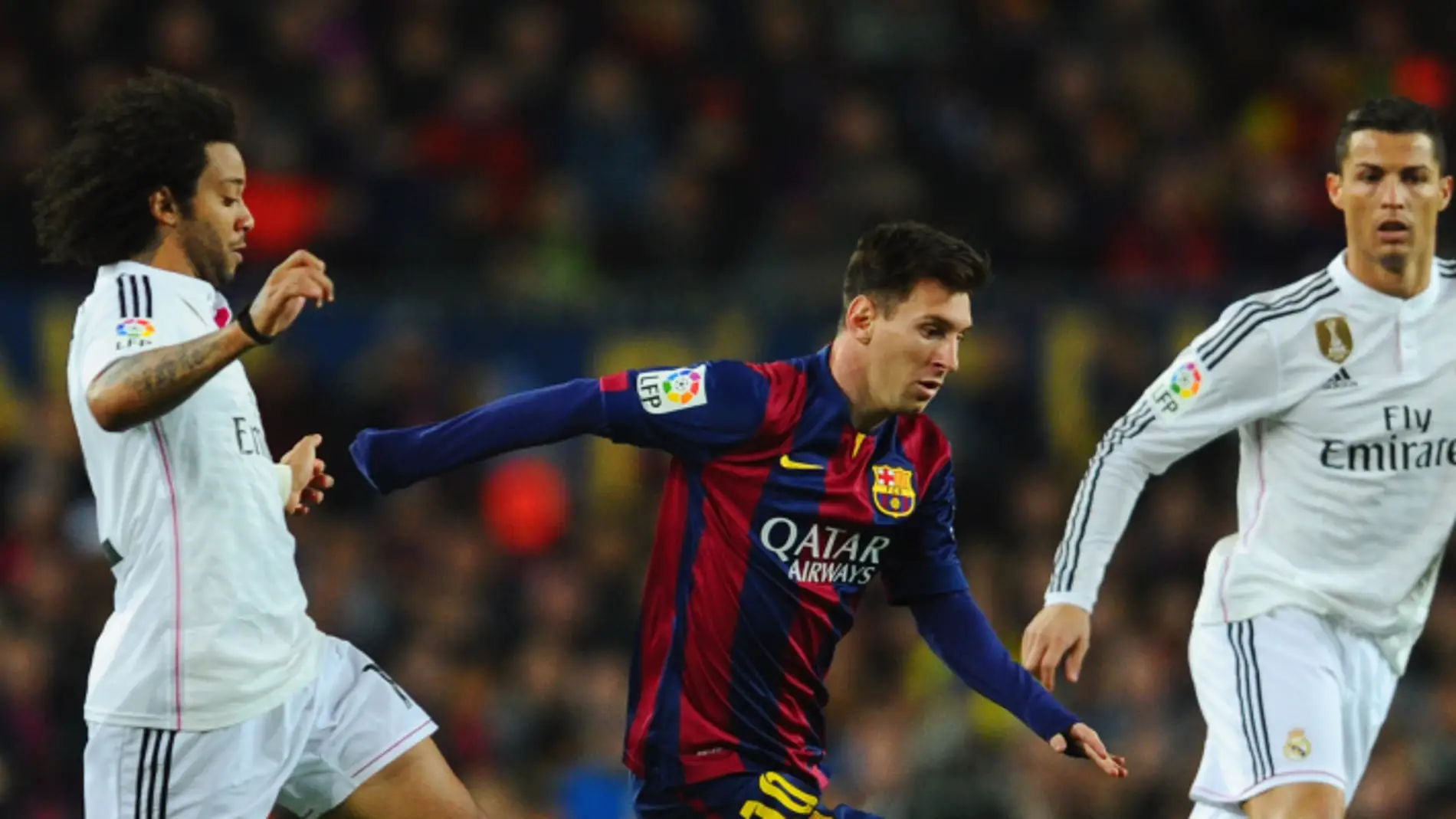 Messi, Marcelo y Cristiano durante un encuentro