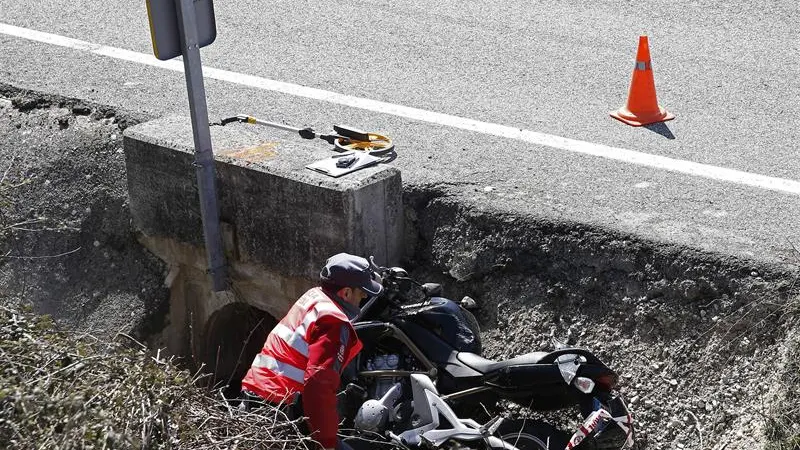 Imagen de archivo de un accidente de moto