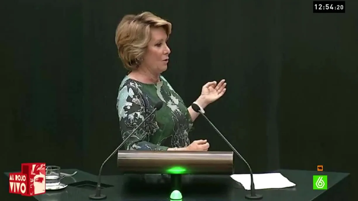 Esperanza Aguirre en la Asamblea de Madrid