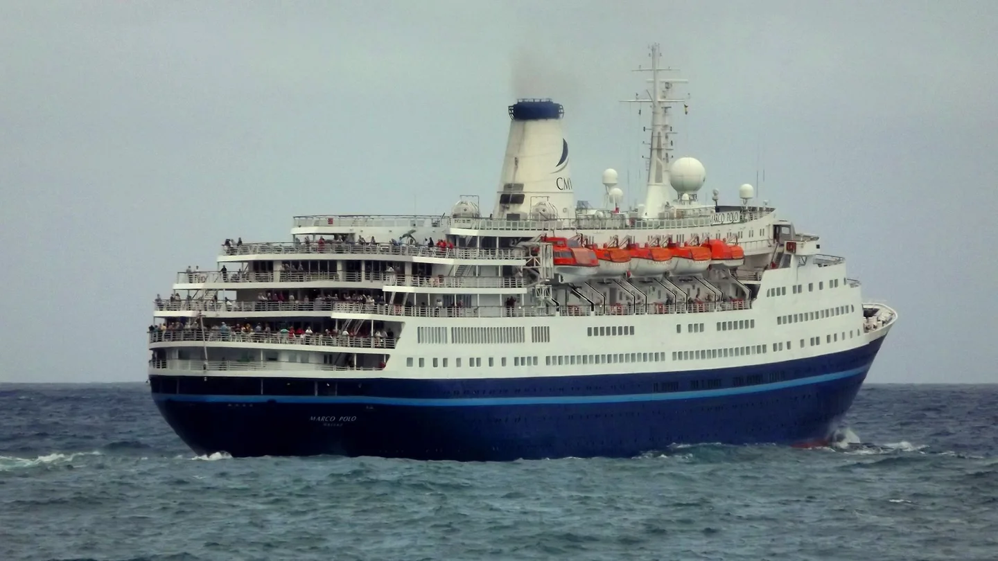 El crucero Marco Polo, donde debía viajar Susan Brown El crucero Marco Polo, donde debía viajar Susan Brown