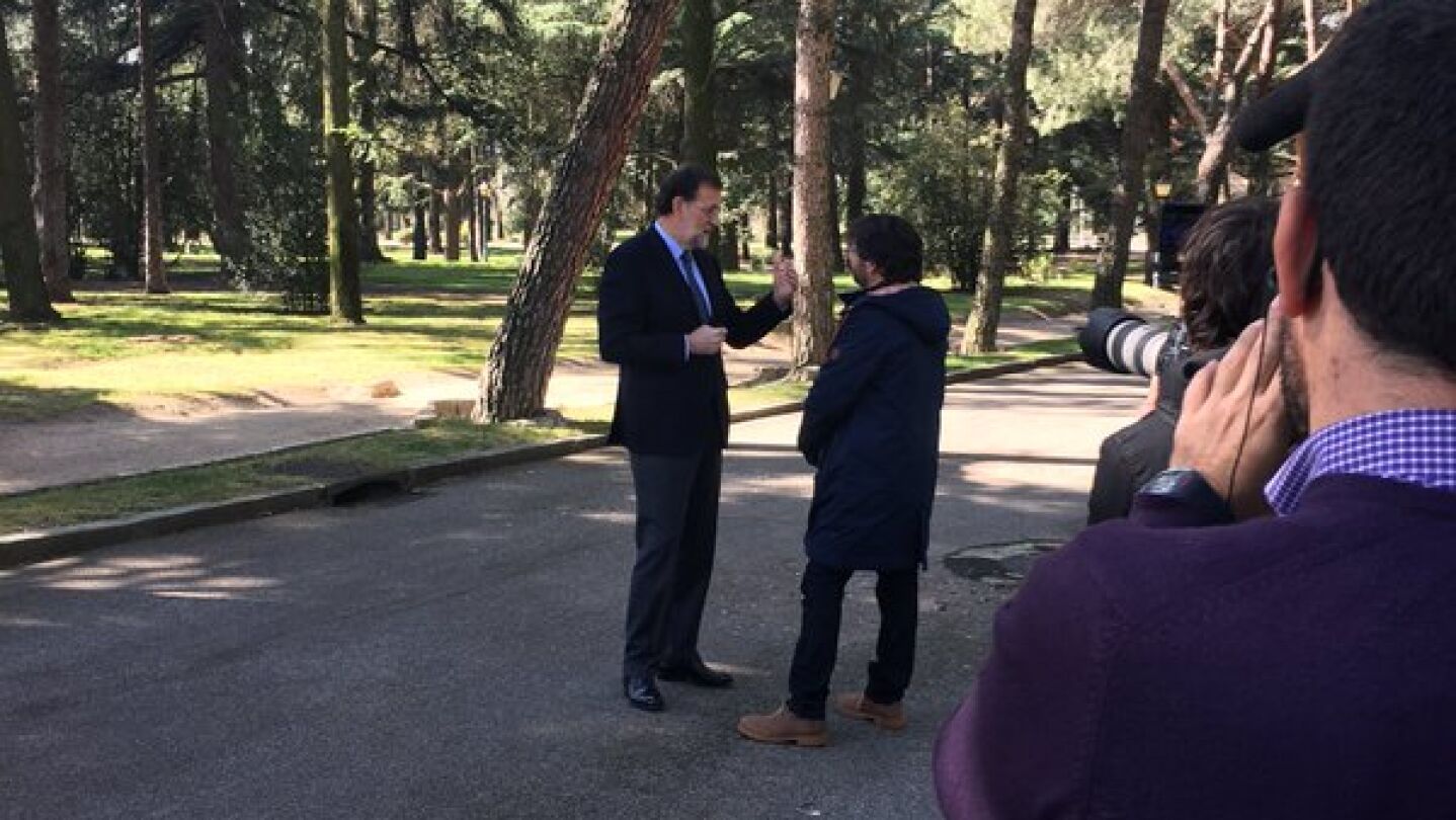 Mariano Rajoy con Jordi &Eacute;vole en Moncloa