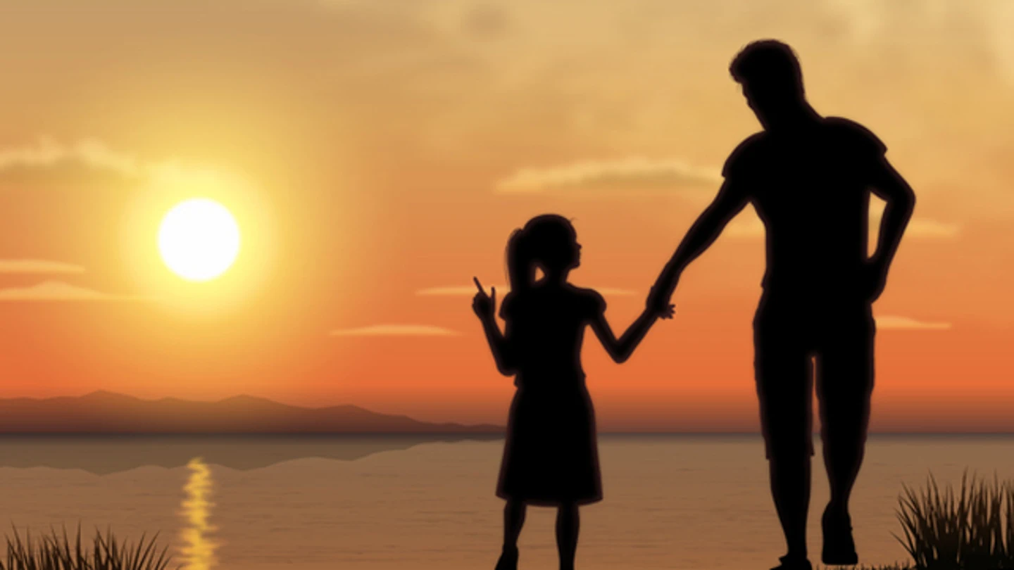 Imagen de un padre con su hija Imagen de un padre con su hija