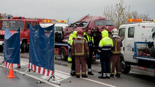 Imagen del accidente en Pont de Molins, Girona