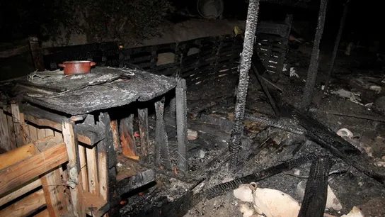 Estado de la vivienda tras el incendio Estado de la vivienda tras el incendio