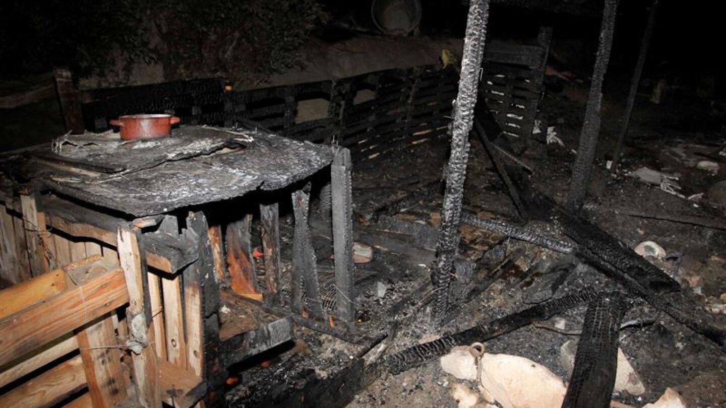 Estado de la vivienda tras el incendio
