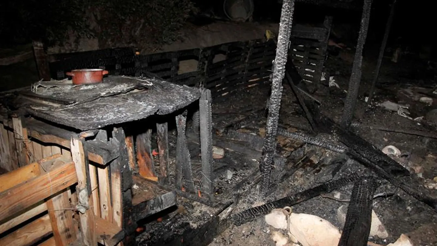 Estado de la vivienda tras el incendio Estado de la vivienda tras el incendio