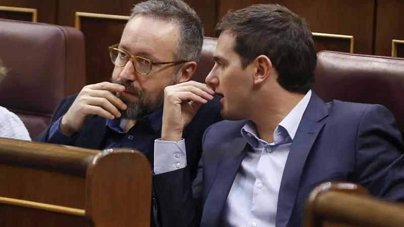 Albert Rivera y el portavoz en la cámara, Juan Carlos Girauta 